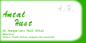 antal hust business card